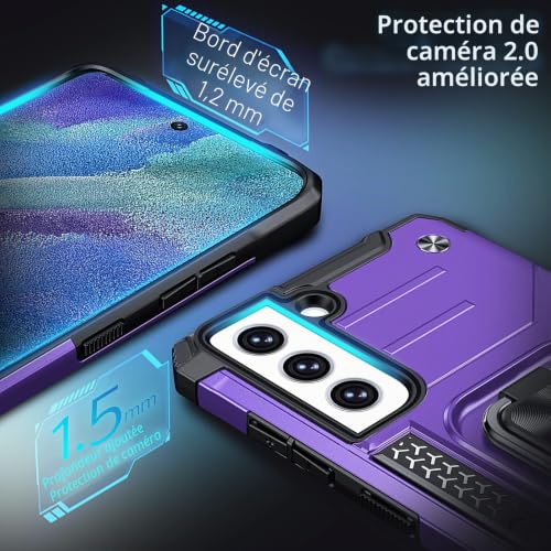 Coque S21 FE violette DASFOND idéale pour support voiture