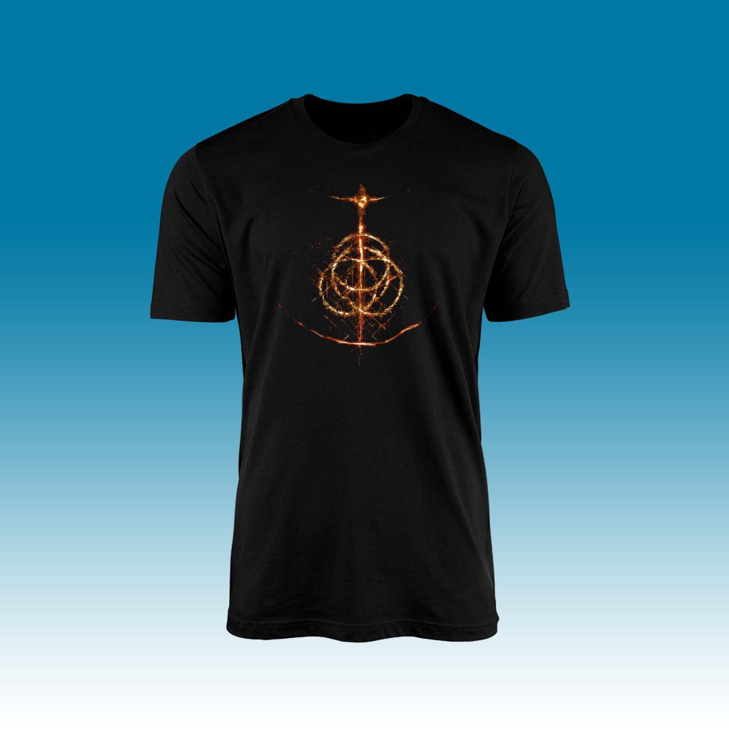 Elden Logo T-Shirt Top Tee Gioco Giocatore Azione Avventura Fantasy Giochi di ruolo Nerd Scuro Terza persona Giocatore Console di gioco Teen Combat Magia Regali Presenti