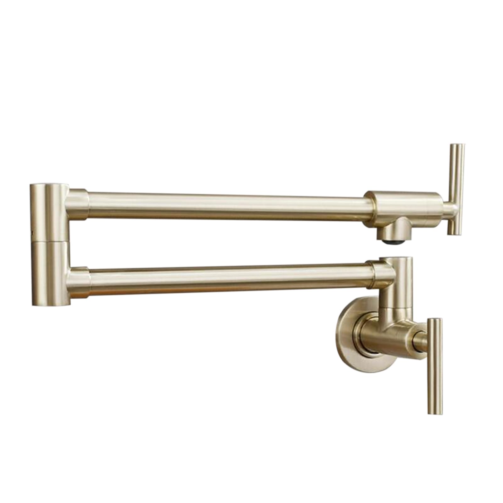 Kitchen Sink Taps Wall Mounted Cold Water Folding Double Switch Swivel Brass Tap