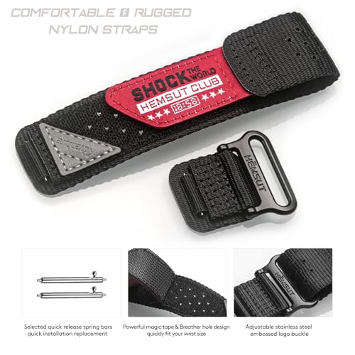Image of Quick Release Watch Band Strap for Casio F-91W F-94W F-105W F-84W W-735H W-800H SGW-300H SGW-400H A158WA AE-1000W,18mm Leather Hook & Loop Casio strap