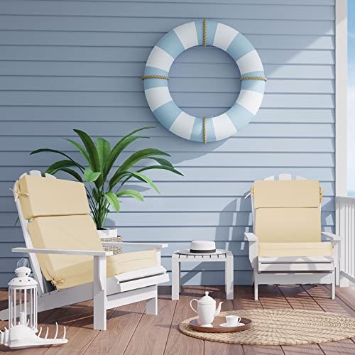 Geelin Outdoor Chair Cushion High Pack Patio Cushion Beach Lounge Cushion Patio Furniture Seat Cushion Water Resistant Chaise Replacement Cushion For Outside Balcony Lawn Pool Backyard (Beige, 4) #TOP4