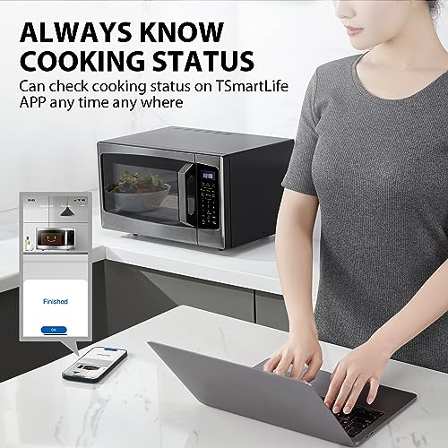 Toshiba-ML-SEM23PBS-Smart-Countertop-Microwave-Voice-Control-with-Alexa-Free-Recipe-in-APP-Kitchen-Essentials-Mute-Function-ECO-Mode-900W-09-Cu-Ft-With-106-Turntable-Black