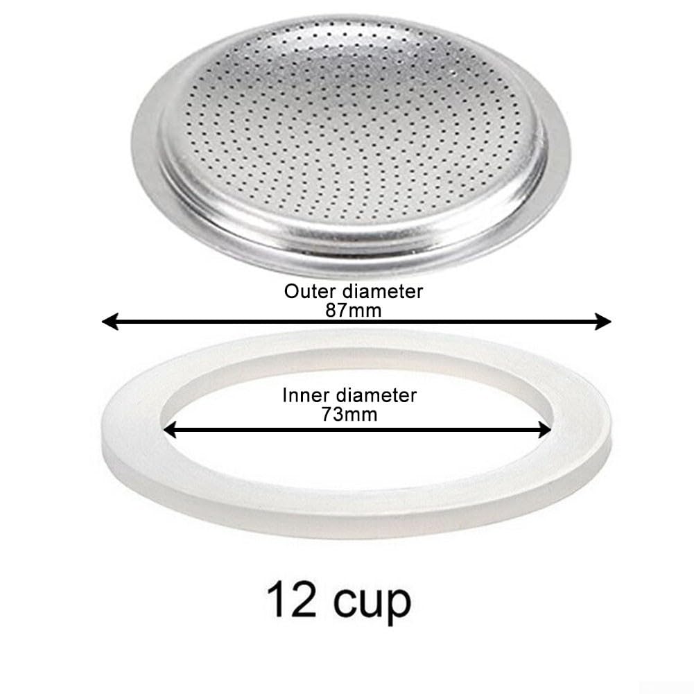 5 Ensembles Filtre À Expresso Passoire En Silicone Cafetière En Acier