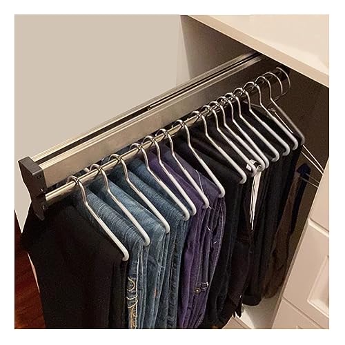 Appendiabiti estensibile estraibile, asta regolabile da 30 a 60 cm, organizer salvaspazio per armadio o lavanderia, soluzione di archiviazione durevole e versatile
