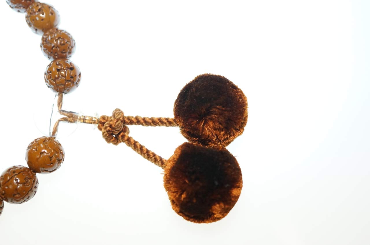 Amazon｜男性用 数珠 念珠 梵天菊房 13mm 茶 光沢 金剛菩提樹