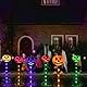 Homeleo Set von 6 Kürbis Solarlampen für Halloween Outdoor, Garten Deko, Solar Pumpkin Pathway Lights Außen Wetterfest für Patio, Rasen, Zaun, Veranda, Balkon