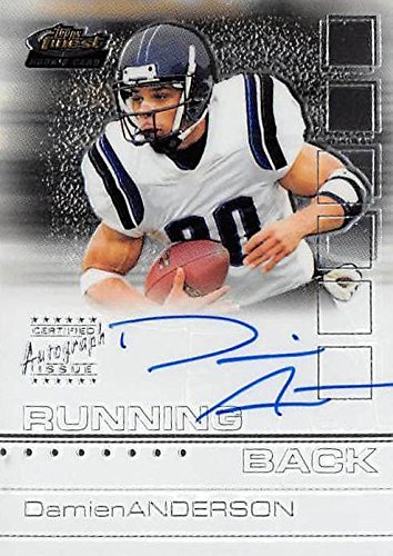 Autograph Warehouse 344815 Damien Anderson Autographed Football Card - Northwestern 2002 Topps Finest Chrome Rookie No. 136