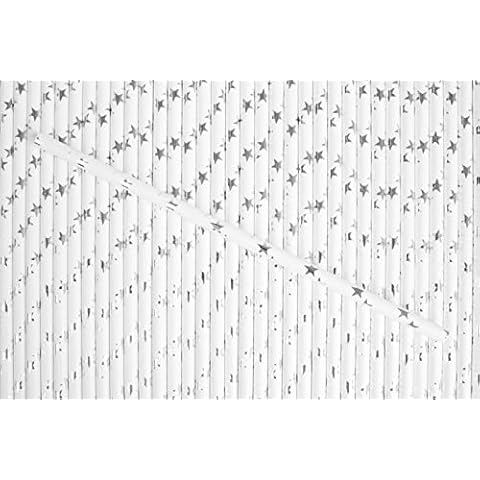 Emartbuy 200 Disposable Paper Drinking Straws Cover