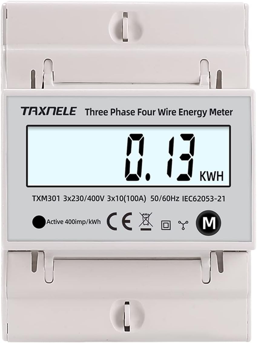 Four Wire Three Phase Energy Meter DIN Rail Meter Multifunctional Two-way Import and Export Measurement Wattmeter KWH 100A AC 50Hz 60Hz Solar PV Energy Meter