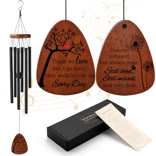 PRSTENLY Memorial Wind Chimes 26 Inch Memorial Gifts for Loss of Loved One Sympathy Gift Baskets for Loss of Mom Dad Son Daughter Husband Wife Bereavement Remembrance Gift in Memory of Loved One