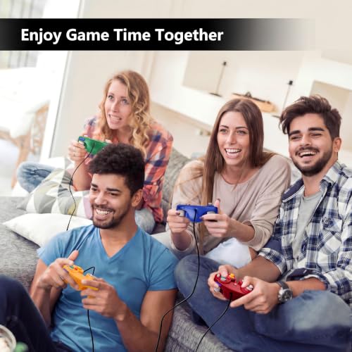 Image of FIOTOK Gamecube Controller,Wired Controller for Wii & Gamecube-Green&Orange