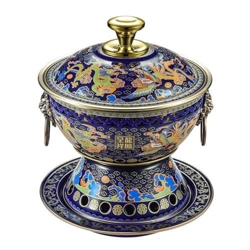 Olla caliente de cobre chino estilo tradicional para 2-3 personas miniatura 1
