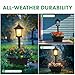 2 Pack Solar Lamp Post Light with Planter, 2 in 1 Outdoor Flower Pots, 3000K Solar Lamps Outdoor Waterproof, Wall Mount or Freestanding for Garden, Patio, Yard, Front Porch(Flowers not Included)