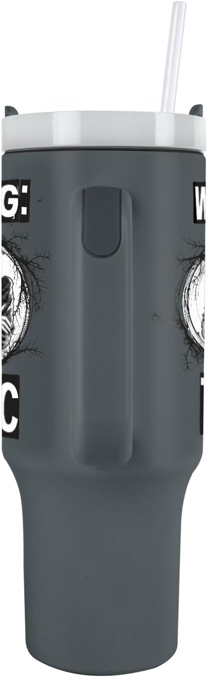 Pyramid International Wednesday Addams 40oz/1200ML Tumbler with Straw and Lid, Advanced Double-Wall Vacuum Insulation, Keeps Cold Up to 11 Hours, Hot Up to 7 Hours, BPA-Free, Spooky Style You'll Love