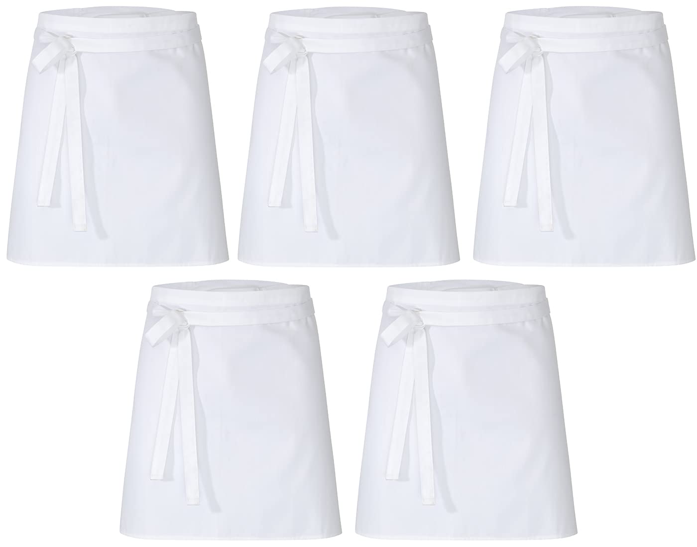 DESERMO Premium Tablier court 50x80cm (Lxl) - Tablier professionnel de haute qualité pour femme & homme - Tablier de cuisine en coton mélangé