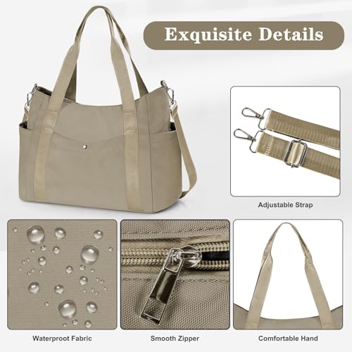 Image of Geestock Tote Bag for Women, Lightweight Large Work Tote Bag, Nurse Handbag Multi-pocket Shoulder Crossbody Tote Bags
