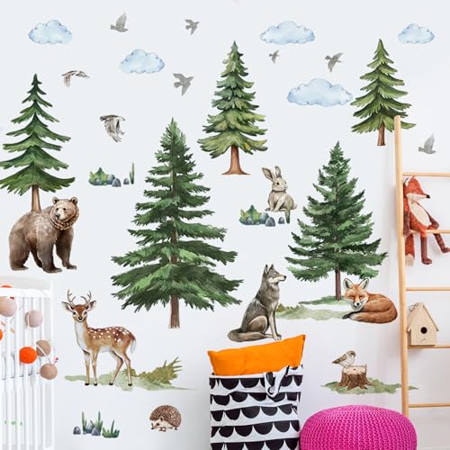 Vinilo decorativo 3D bosque verde para pared, 3 piezas miniatura 1