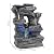 Sunnydaze 5-Stream Rock Cavern 13.5-Inch Tabletop Water Fountain with LED Multi-Colored Lights - Electric Submersible Pump