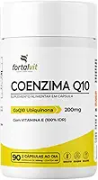 Coenzima Q10 200mg - 90 Cápsulas, CQ10 + Vitamina E 100% IDR, Fortalvit
