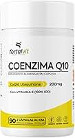 Coenzima Q10 200mg - 90 Cápsulas, CQ10 + Vitamina E 100% IDR, Fortalvit