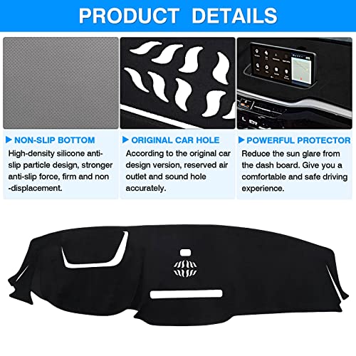 Image of Autorder Dashboard Cover Mat for Acura MDX 2022 2023 2024 Accessories Dash Cover Flannel Dash Mat Sunshade Glare UV Rays Protector