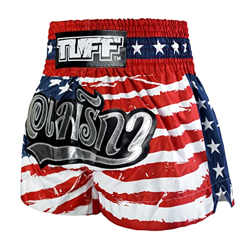 Foto von Tuff Sport Muay Thai-Shorts, Box-Shorts, Kampfsport, Kickboxen, traditioneller Stil, Tuf-ms664-red, XL