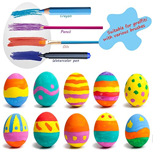 KEELYY 25 x Easter Eggs Plastic White - Image 3