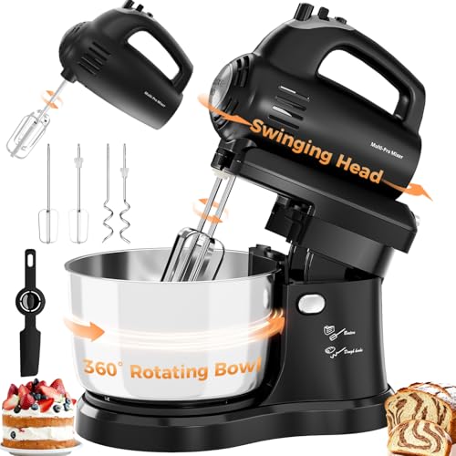2-IN-1 Auto-Rotating Bowl Mixer