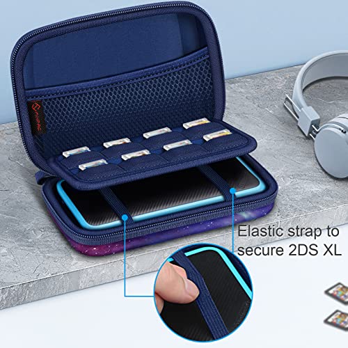Image of Fintie Carrying Case for Nintendo New 2DS XL LL /New 3DS / 2DS / 3DS XL LL, Protective Hard Shell Portable Travel Cover Pouch with Game Card Slots & Inner Pocket, Galaxy