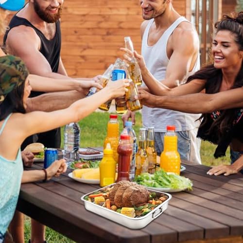 Plat à rôtir en acier inoxydable pour de grands repas de famille