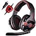 SADES SA903 Gaming Headset - Cuffie da Pro Gaming USB con Suono Surround 7.1, Microfono, Deep Bass, Controllo del Volume (Nera)