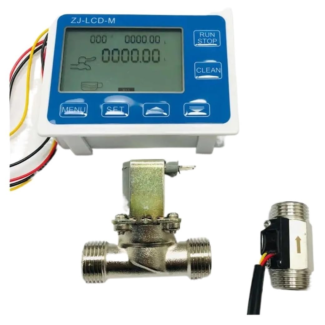 CIRONI Medidor de Flujo Digital LCD con Sensor de Flujo cuantitativo turbinametro (Size : CN)