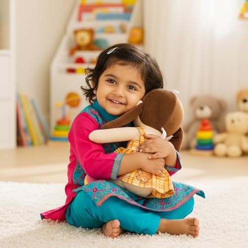 Image of Babique Huggable Gudiya Ria Doll Soft Toy for Baby Girls /Kids | Washable & Super Soft Fabric Body|Stuffed Plush | Ideal Gift for Birthday /Rakhi /Raksha Bandhan - 45cm
