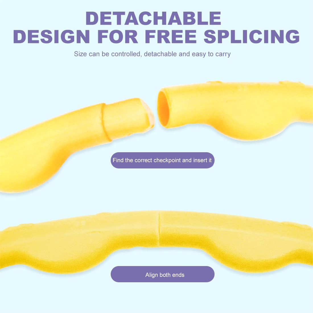 HAGNA Hula Hoop Con Peso, Hula Hoop 8 Parti In Plastica Rimovibile E Una Corda Per Saltare, Ginnastica, Danza,Adulti(B)