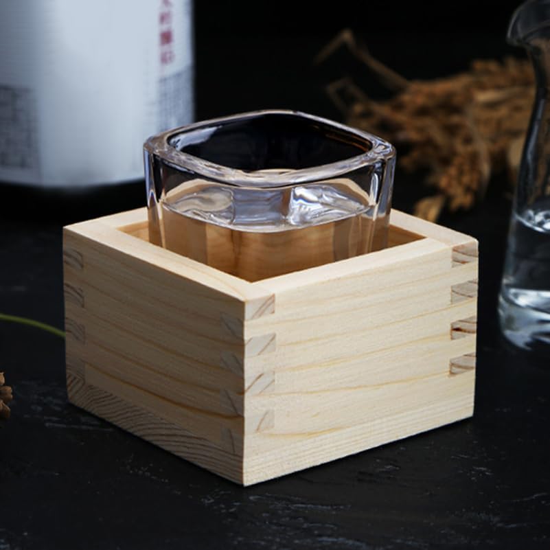 Miniatura 4 de 2 cajas cuadradas de sake japonés pequeña caja de madera sin cubierta
