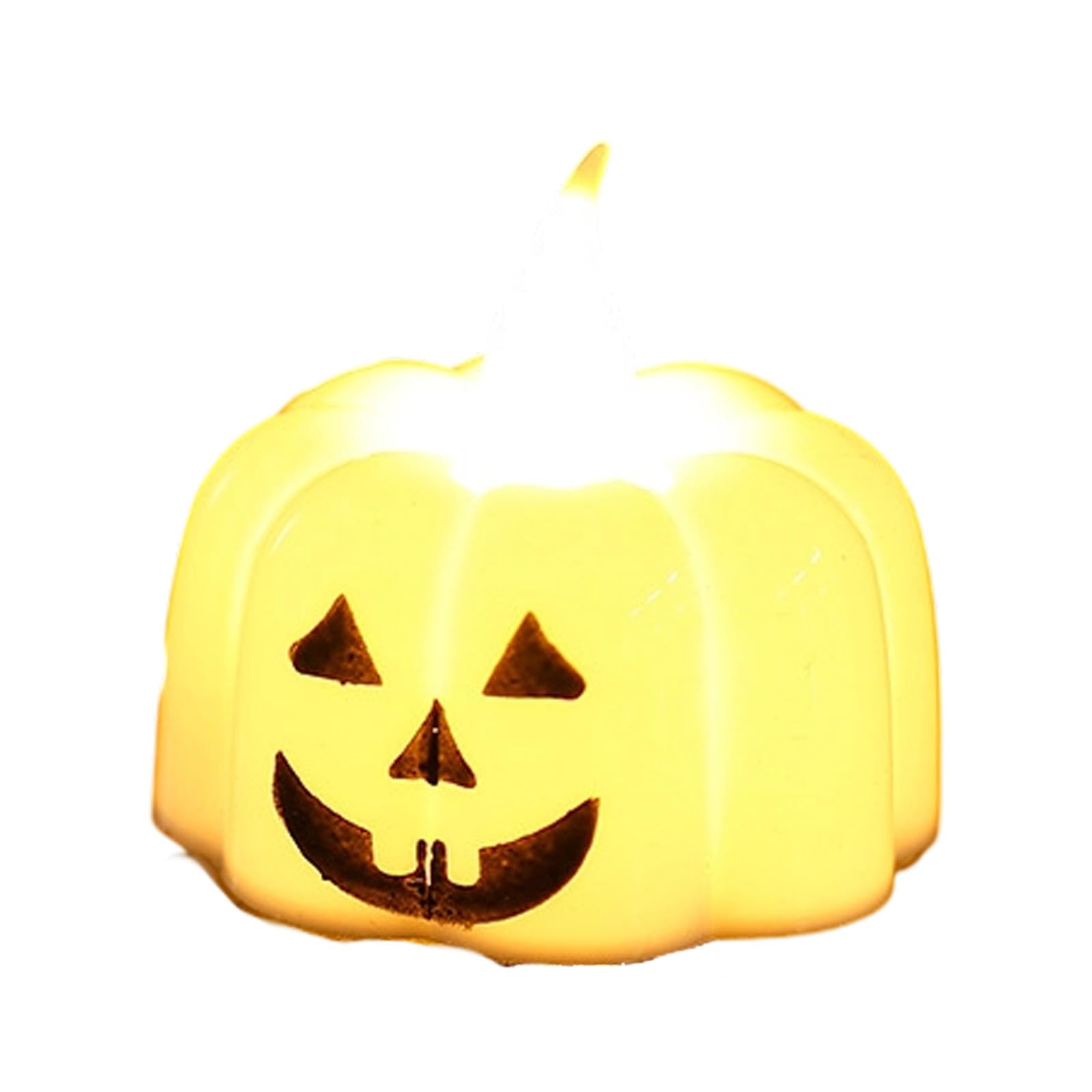 Elnwnnkc Battery Powered Portable Halloween Pumpkin Light Flameless LED Illuminations Texture for Party Home Decorating Halloween Decorations LED Lamps
