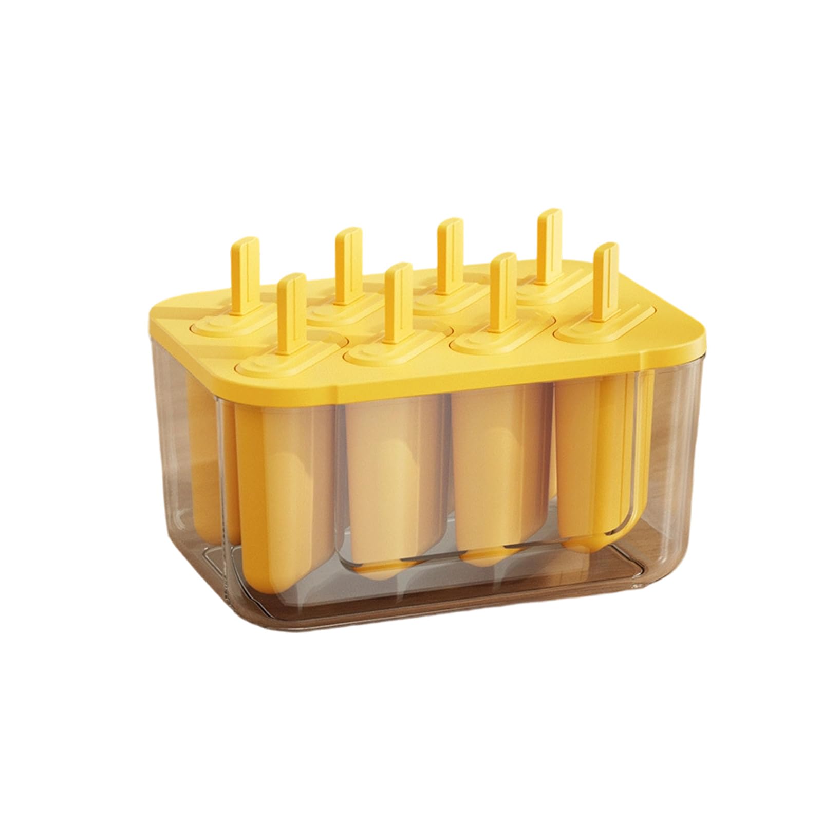 Tsophreniq 8 Compartments Popsicles Molds with Tight Sealing Lid for Homemades Ice Lolly Kitchen Gadget Popsicles Molds