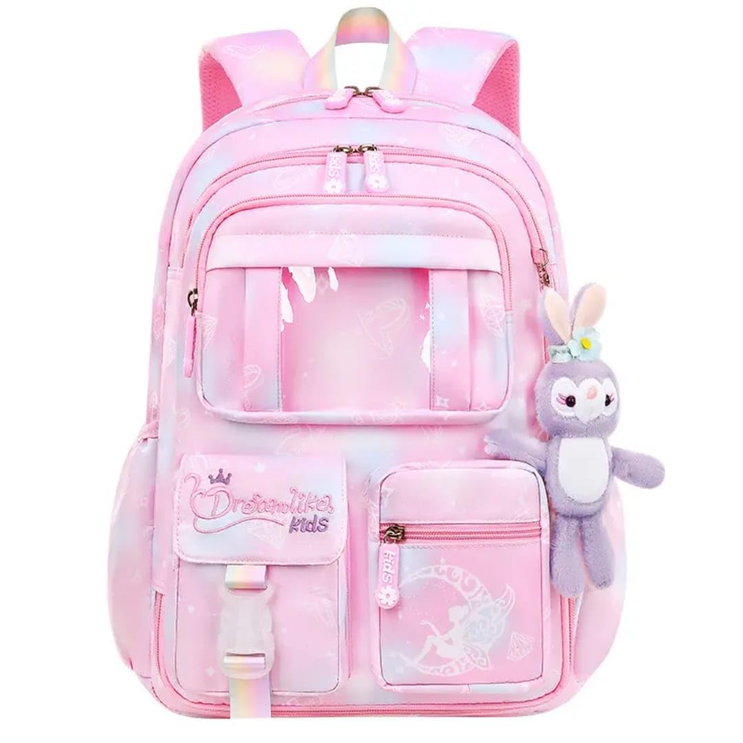 myneemoe Cotton Candy Elite Kids School Bag – Stylish, Waterproof & Spacious Backpack for Girls (Age 9–13, Lightweight, Multiple Compartments)-picture-11
