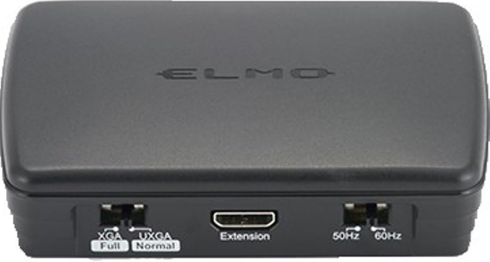 Elmo 1359 Connect Box Only for use with MX-1 Visual Presenter; HDMI and RGB outputs to Your MX-1 Visual Presenter; Uses 5V DC Power; HDMI Input; 50/60 Hz Switch; Full XGA/Normal UXGA Switch; Black