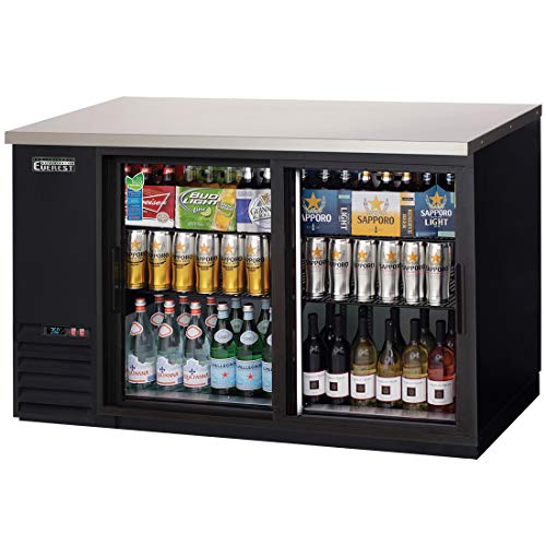 Everest EBB59G-SD Back Bar Cooler Cabinet 2 Glass Sliding Doors, 115v, NSF - 17 cu. ft.
