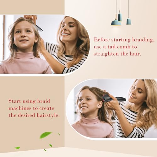 Juego de 4 peines automáticos para trenzar cabello negro miniatura 6