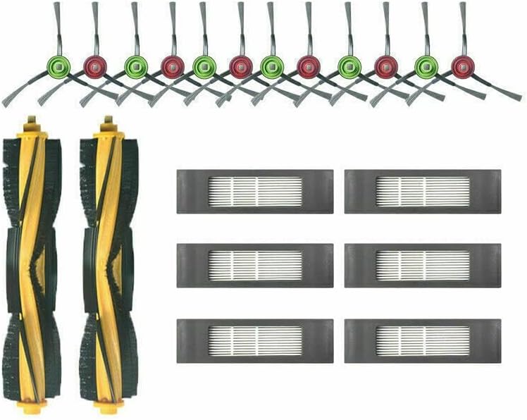 Replacement Filters Brush Mops Kit For Eco-vacs Dee-bot Ozmo T8/T8 Max/T8 AIVI/T8+ (D 20PCS/Set)