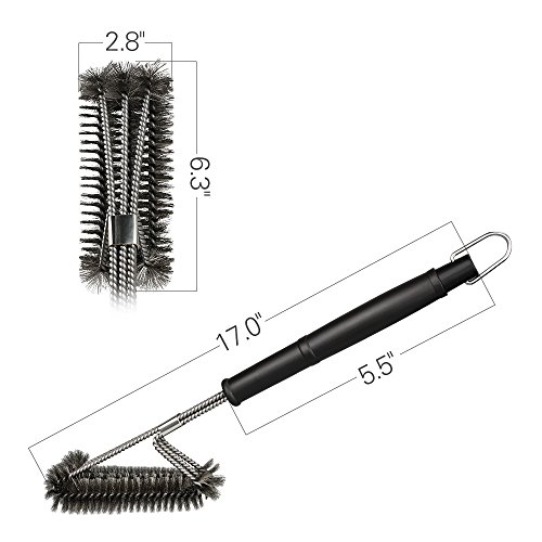 18Spazzola per barbecue a BBQ 3 in 1,Mopoin