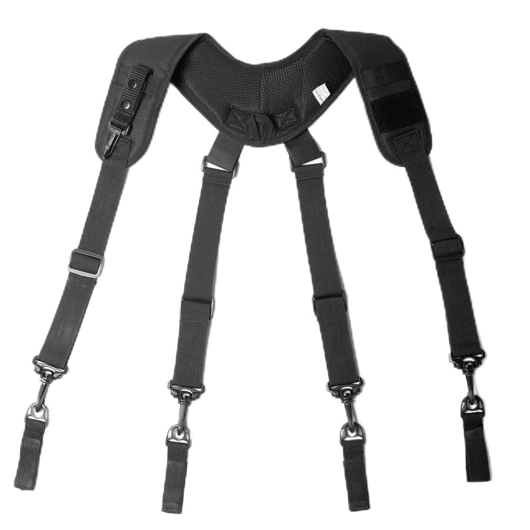 NIDONE Tirantes ajustables aparatos ortopédicos de hombre de servicio pesado, tirantes de cinturón de herramientas para hombres trabajo elástico ajustable suspender trabajo de servicio pesado x