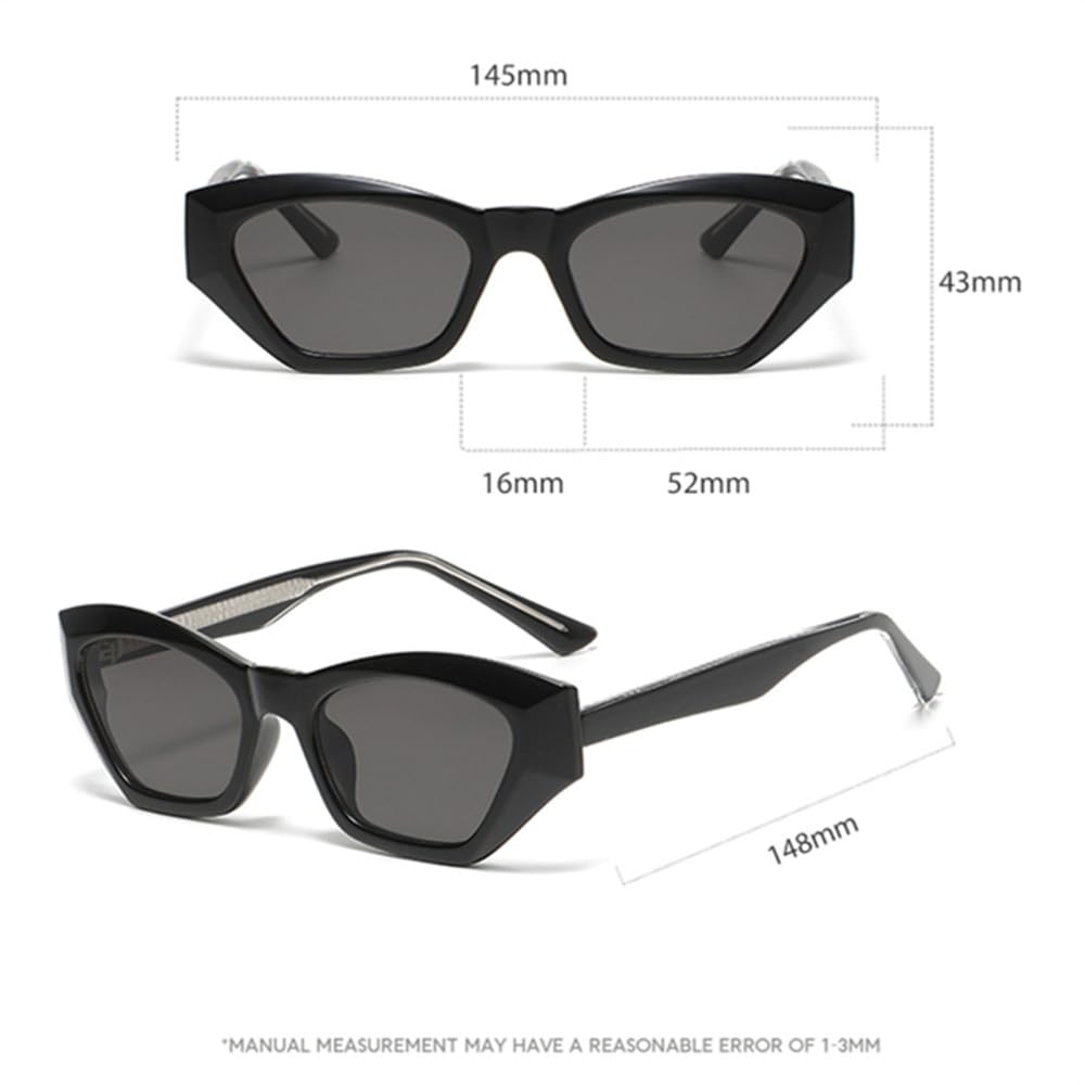 Occhiali da Sole Polygon Uv400 Occhiali da Sole Cat Eye Maschili Femminili per Donna Uomo