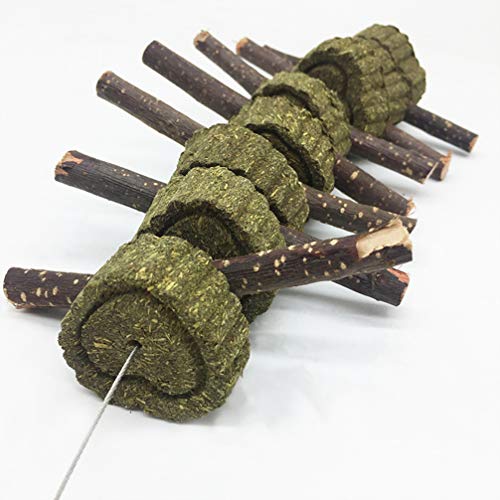 POPETPOP 2 Pcs Coelho Mastigar Brinquedos OrgÃ¢nicos MaÃ§Ã£ Madeira Mordendo Varas Molares Jogando P