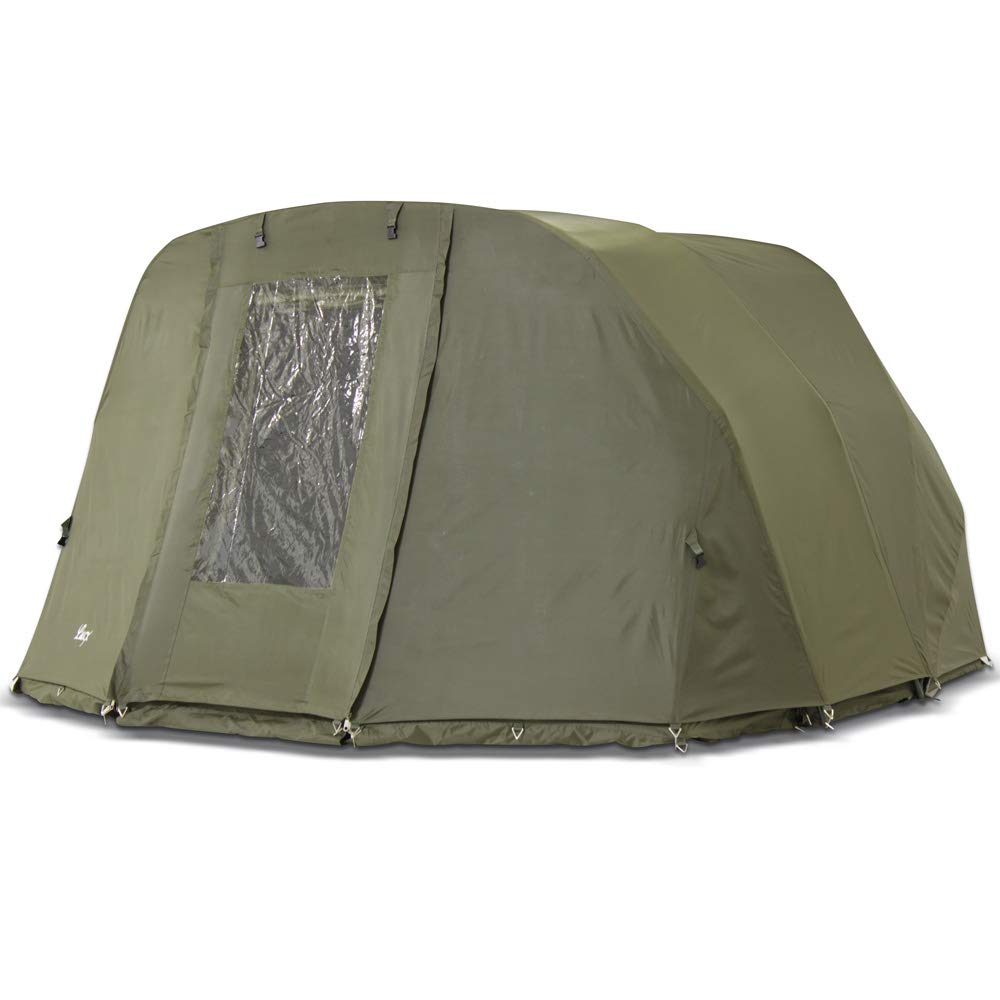 Lucx Winterskin Überwurf für Tiger Bivvy - wetterfester Overwrap für Angelzelt & Karpfenzelt - 10.000 mm Wassersäule, 210D PU Nylon, inkl. Tragetasche & Heringe