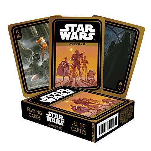 AQUARIUS Star Wars Playing Cards - Concept Art Deck of Cards for Your Favorite Card Games - Officially Licensed Star Wars Merchandise and Collectibles - Poker Size with Linen Finish