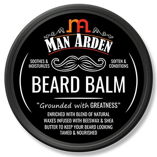 Man Arden Beard Balm - Soften & Moisturizes Beard with Beeswax & ...