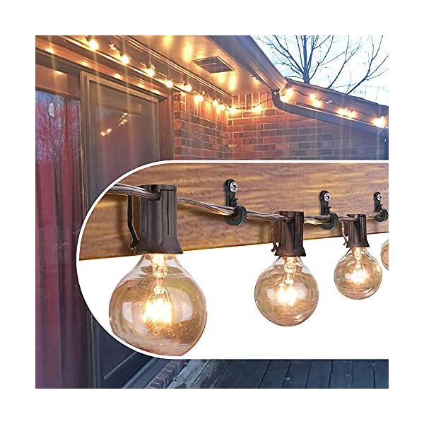 Seleware q hanger hooks for outdoor string lights, christmas light hooks with screw, indoor outdoor light hooks clips for hanging string lights fairy lights patio light - image 3